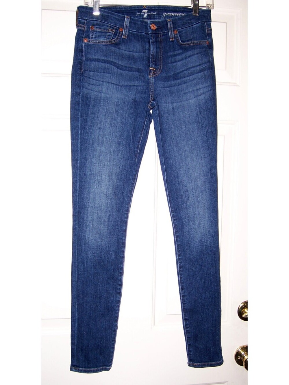 7 For All Mankind Gwenevere Skinny Jeans Indigo Women's 26